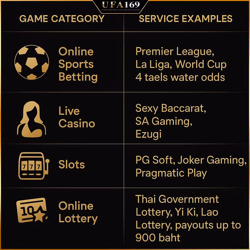 UFABET online casino What is there to play?